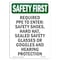 Signmission OSHA Sign, Required PPE To Enter Safety, 10in X 7in Rigid Plastic, 7" W, 10" H, Portrait OS-SF-P-710-V-11233 - alternate 1